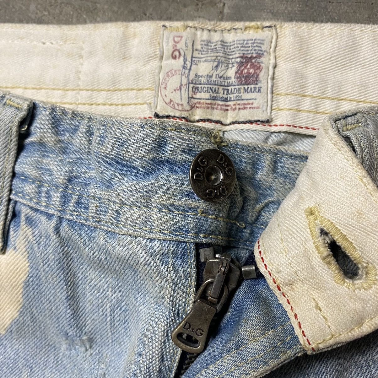 Dolce & Gabbana D&G Distressed Bleach Denim Jeans Size US 30 / EU 46 - 7 Thumbnail