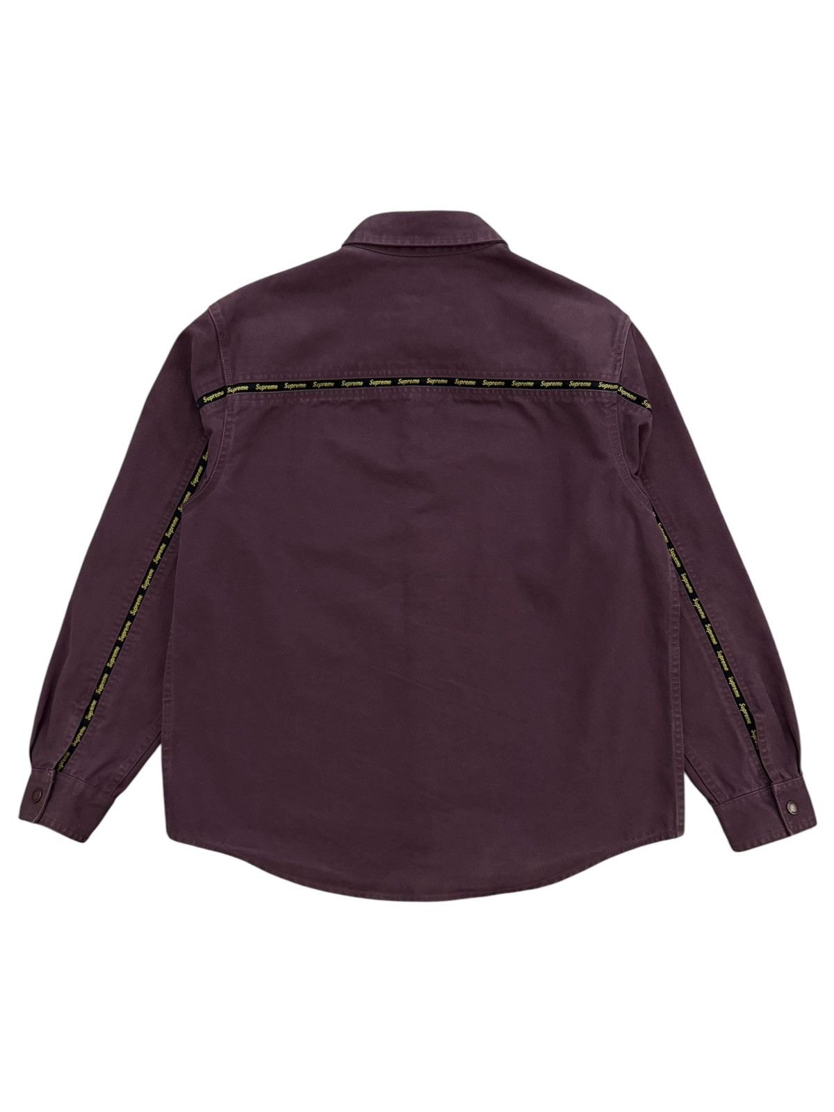 Supreme Supreme FW20 Dusty Purple Logo Taping Work Shirt Size US M / EU 48-50 / 2 - 1 Thumbnail