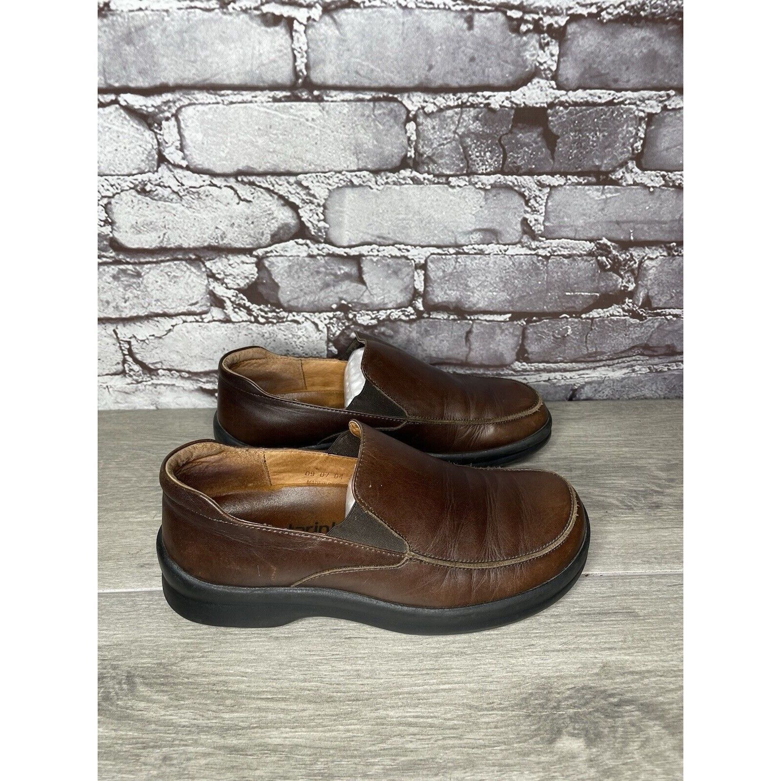 Birkenstock Footprints By Birkenstock Brown Leather Loafers Slip On Shoe Size US 6.5 / IT 36.5 - 19 Thumbnail