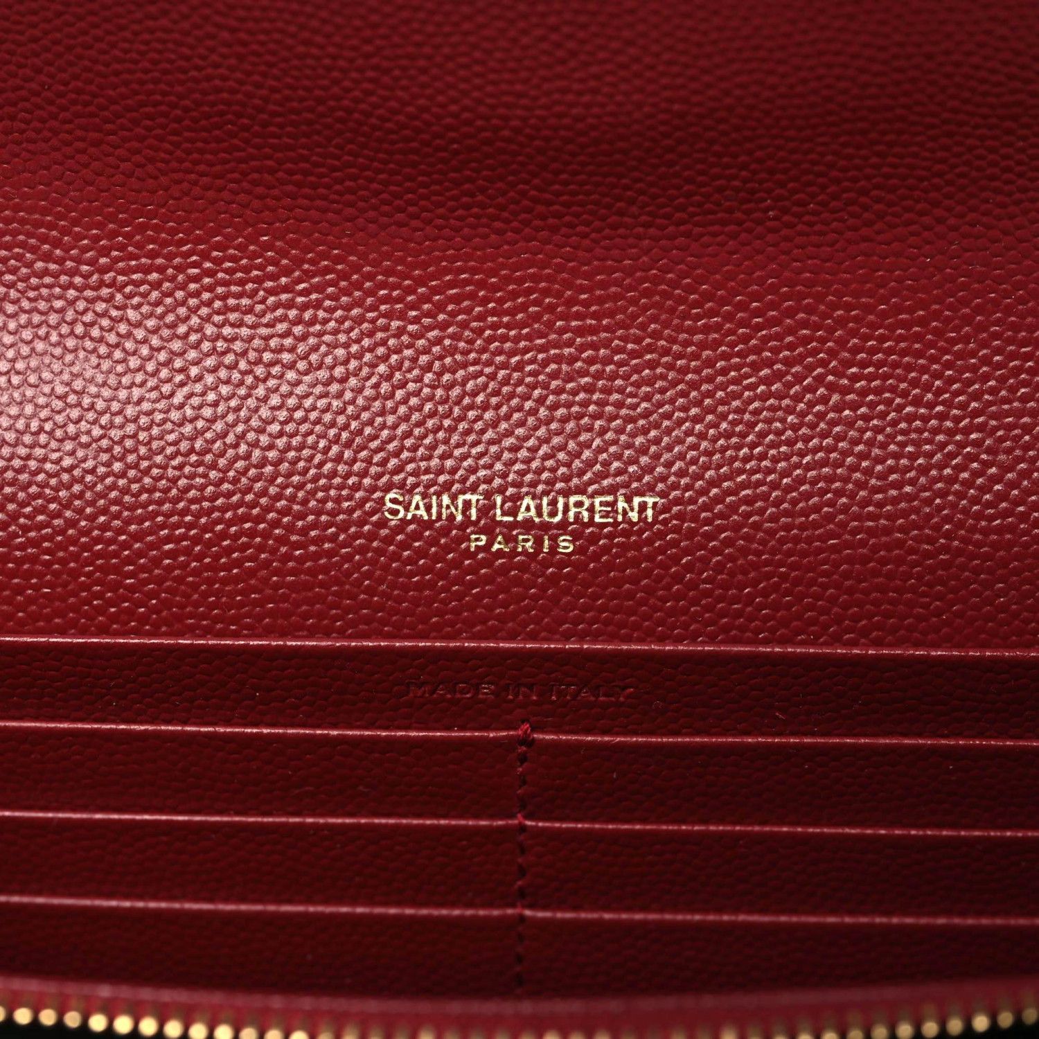 Saint Laurent Paris o1b1hav110125 Size: OS / Cassandre Leather Wallet in Red Size ONE SIZE - 7 Thumbnail