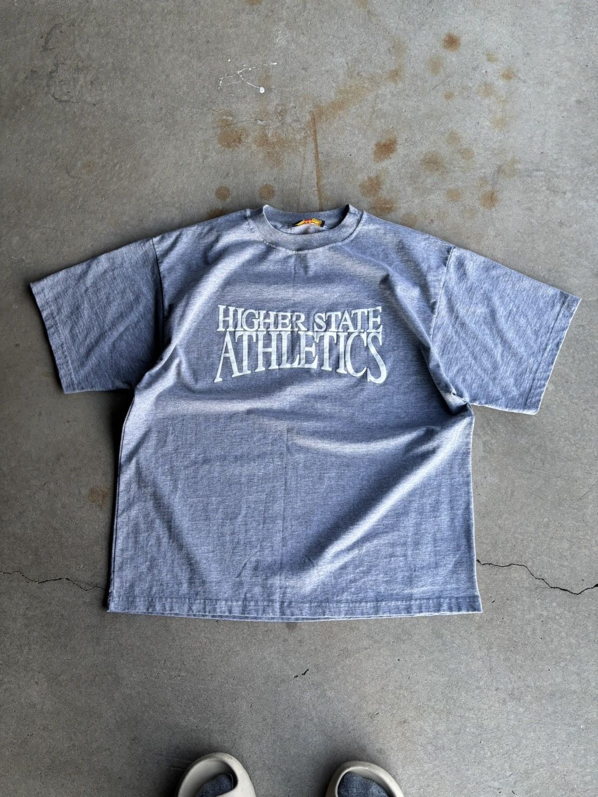 Other Vintage 90s Higher State Athletics Boxy Heather Grey Tee Size US XL / EU 56 / 4 - 1 Thumbnail