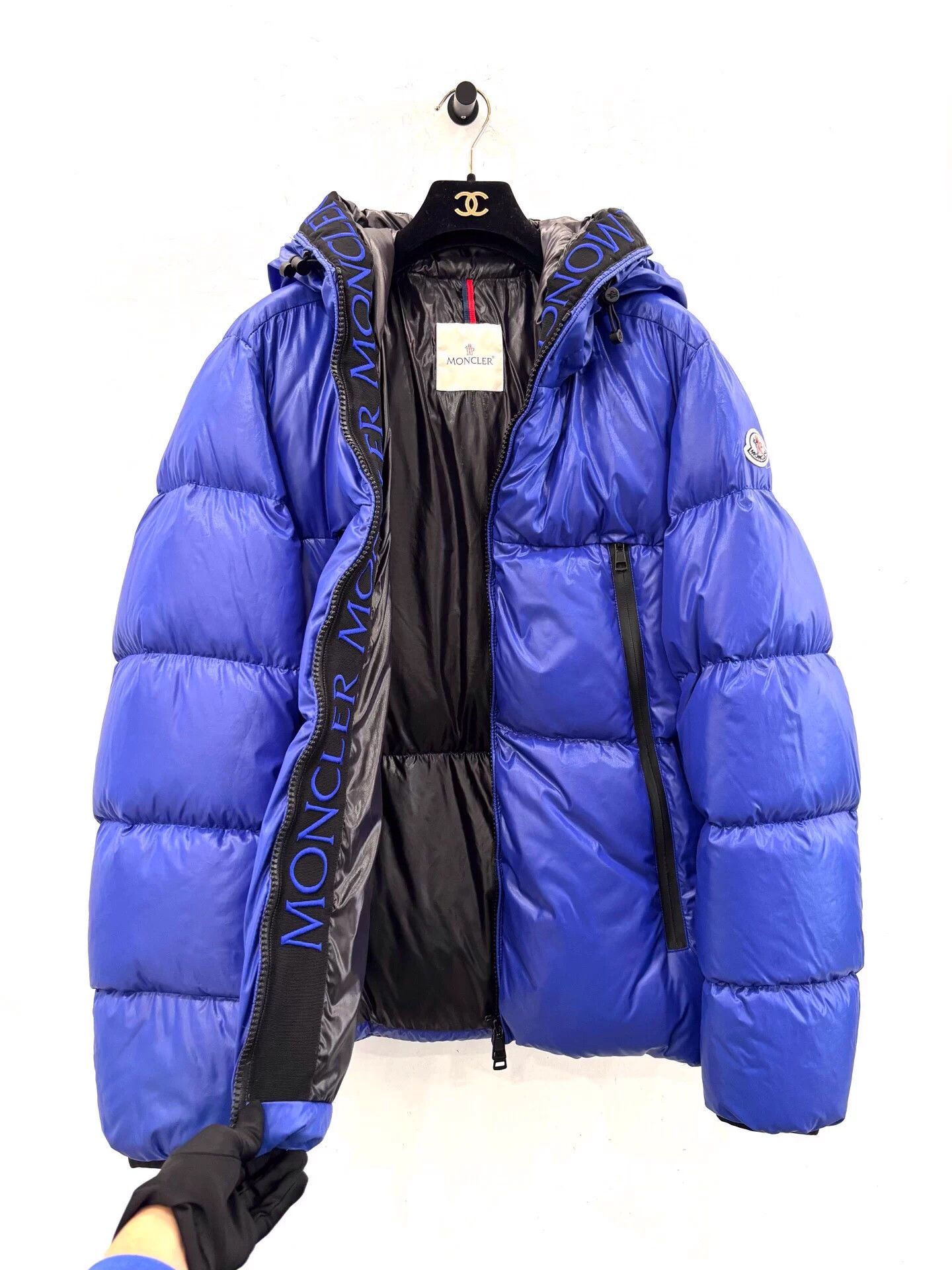 Moncler Moncler men's blue embroidered logo down jacket 5 Size US XXL / EU 58 / 5 - 3 Thumbnail