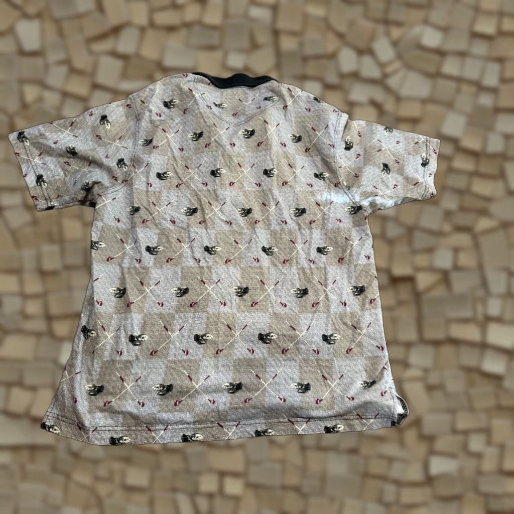 Vintage Penguin Sport Shirt Polo Shirt Men's Large Grey White Red Short Sleeve Printed Polo Shirt Casual Mens Regular Cotton Logo Vintage: No Size US L / EU 52-54 / 3 - 1 Thumbnail