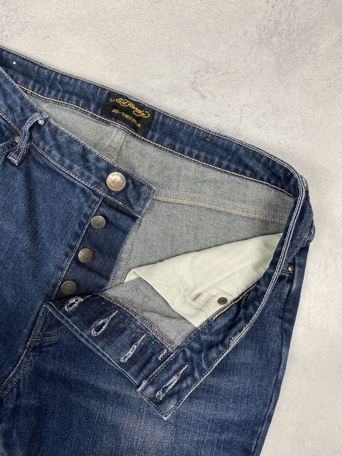 Ed Hardy Ed Hardy by Christian Audigier Jeans Men's Big Logo Y2k Size US 34 / EU 50 - 13 Thumbnail