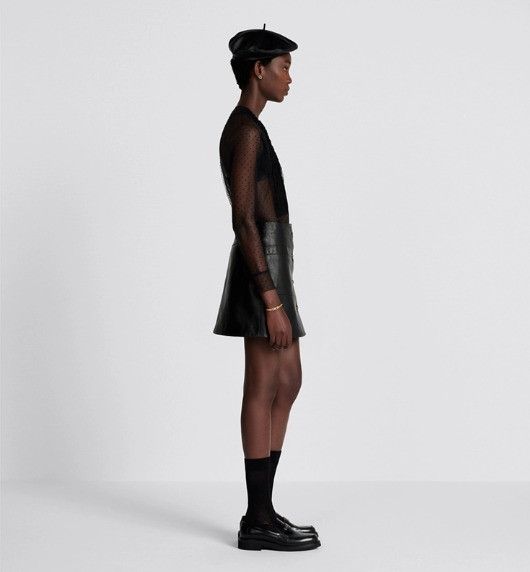 Dior o1sh3x0225 'CD' Button Short Skirt in Black Size 30" / US 8 / IT 44 - 5 Thumbnail
