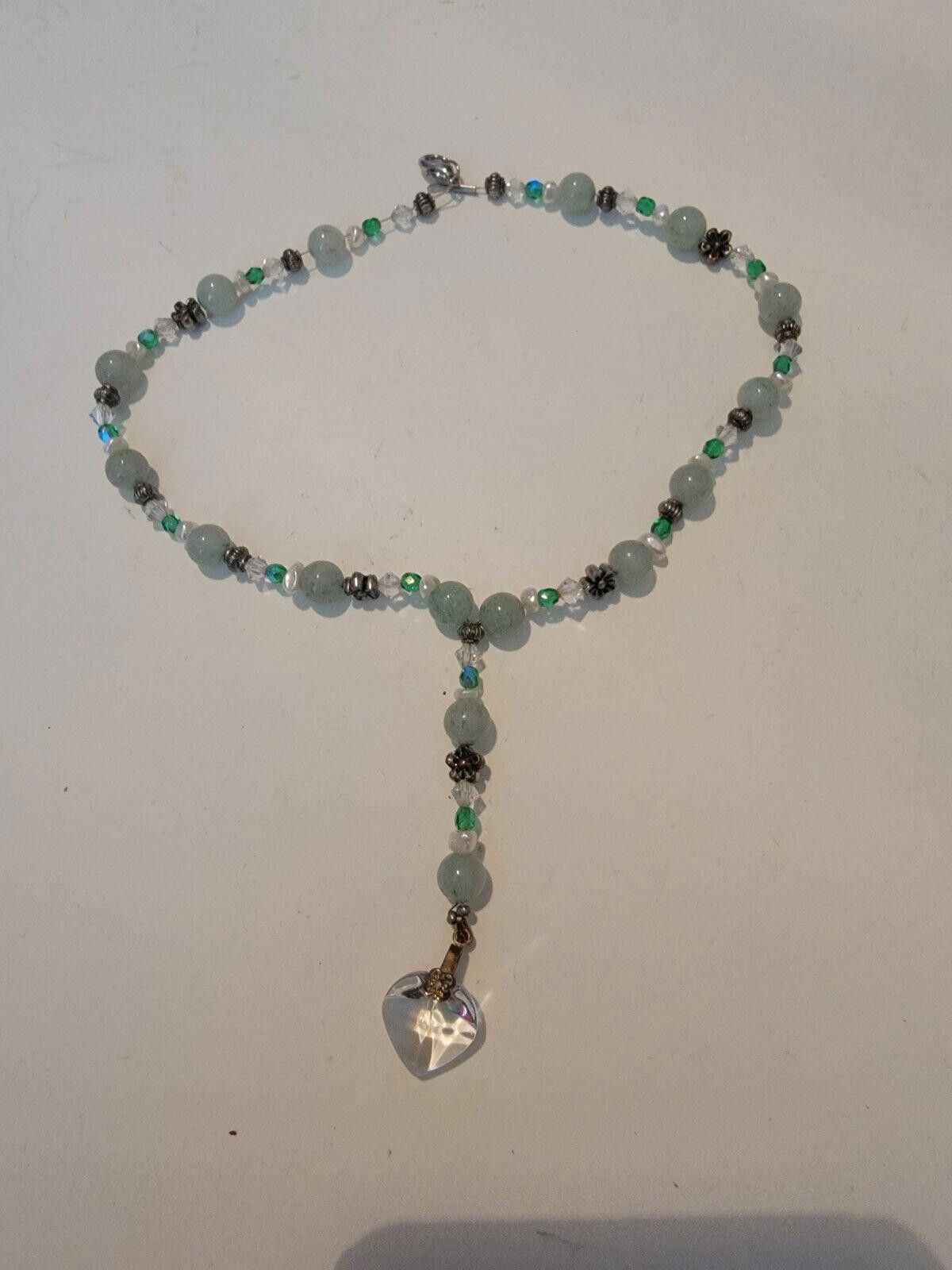 The Unbranded Brand Multi Color Beaded Bracelet Green Blue Crystal Size ONE SIZE - 1 Thumbnail