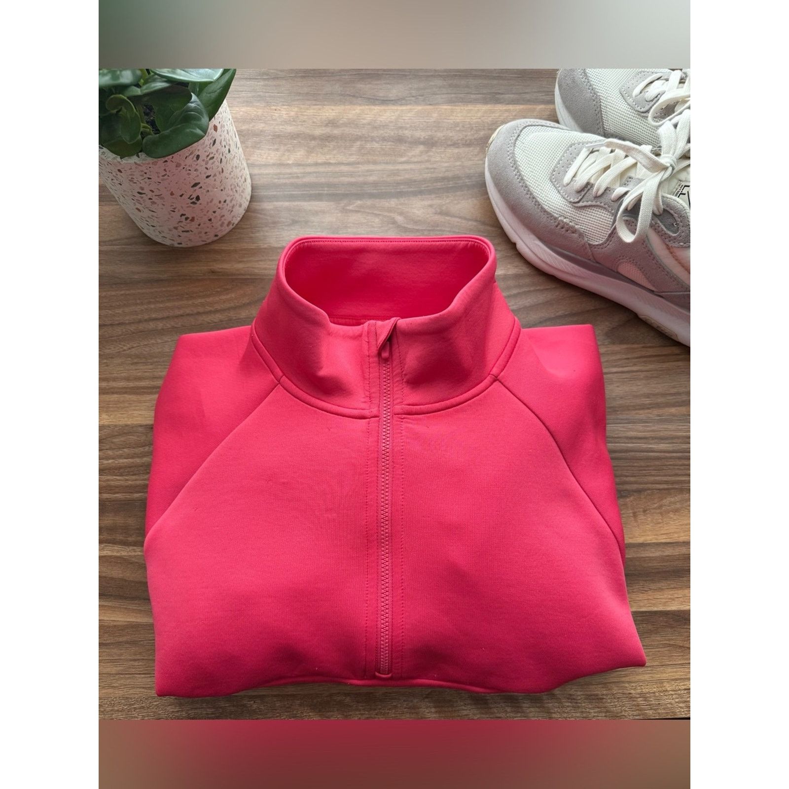 Nike Nike DRI-FIT Pink Scuba Half-Zip Pullover with Thumbholes Size M / US 6-8 / IT 42-44 - 2 Thumbnail