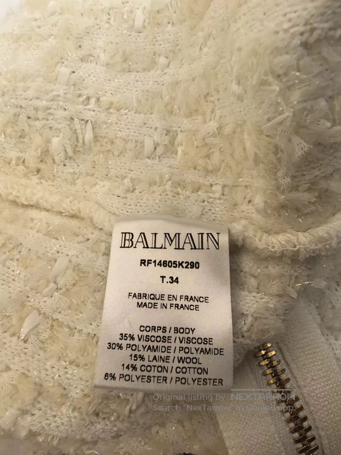 Balmain BALMAIN High-Waist Decorative Button Skirt. Size 33" - 7 Thumbnail