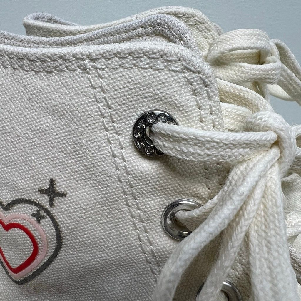 Converse Converse White Platform Red Heart High Top Sneakers Size 8 Size US 8 / IT 38 - 10 Thumbnail