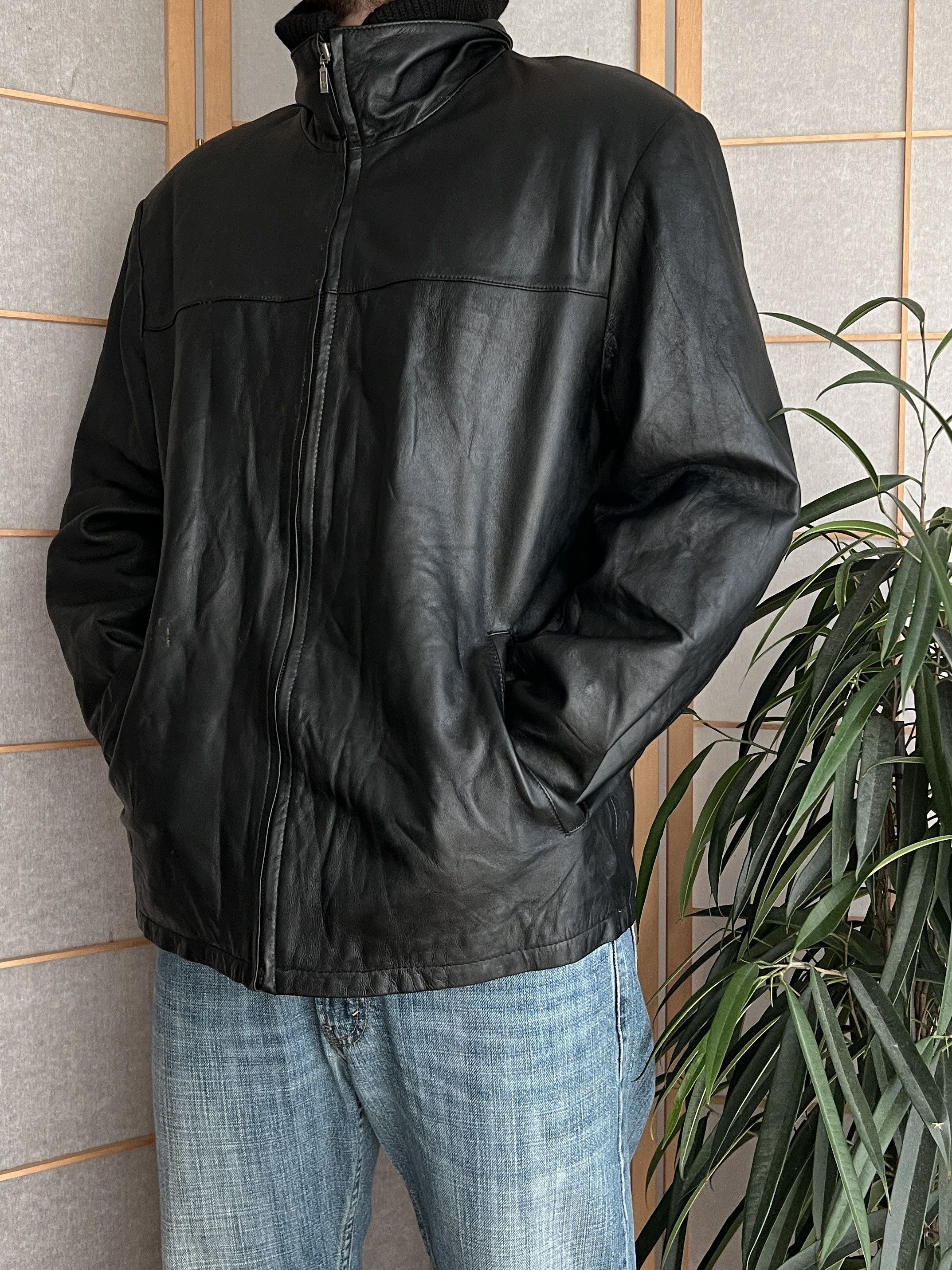 If Six Was Nine The Sopranos vibe VTG 2000s leather jacket coat opium y2k Size US L / EU 52-54 / 3 - 13 Thumbnail