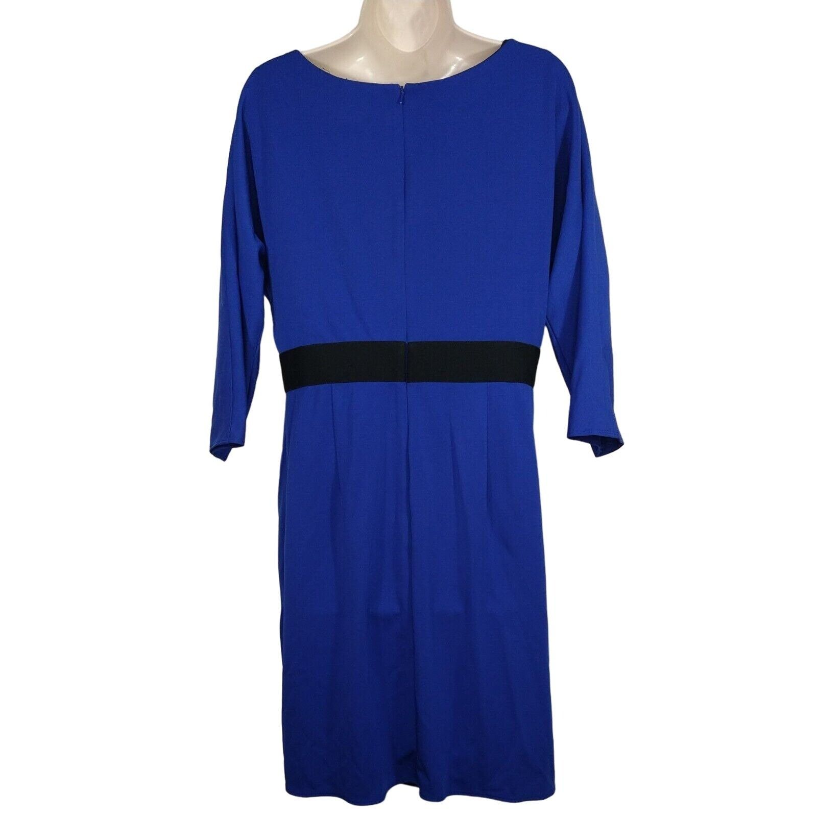 Other Kay Unger Sheath Dress Women Size 14 Blue 3/4 Sleeve Office Size XL / US 12-14 / IT 48-50 - 5 Thumbnail