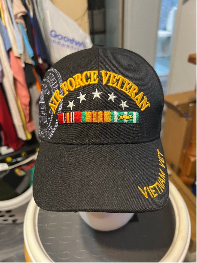 Other Men's U.S. WARRIORS Black Air Force Vietnam Veteran Hat Size ONE SIZE - 1 Thumbnail