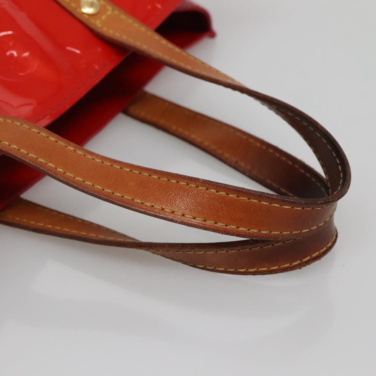 Louis Vuitton LOUIS VUITTON Monogram Vernis Reade PM Hand Bag Red Rouge Size ONE SIZE - 7 Thumbnail