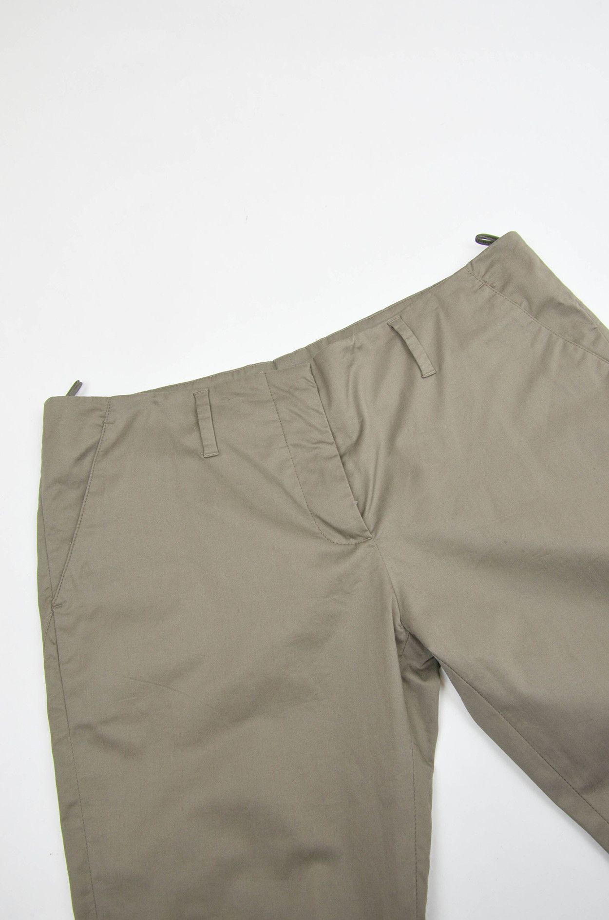 Prada Prada Black Tab Zip Hem Chinos Khaki - Size IT44 (W31–32) Size US 31 - 3 Thumbnail