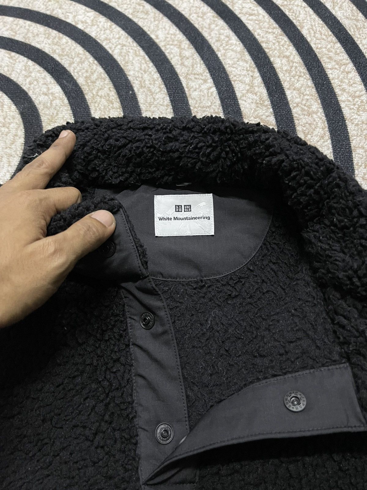 Japanese Brand × Uniqlo × White Mountaineering 2000s WHITE MOUNTAINEERING HALF BUTTON FLEECE LIGHT JACKET Size US XL / EU 56 / 4 - 7 Thumbnail