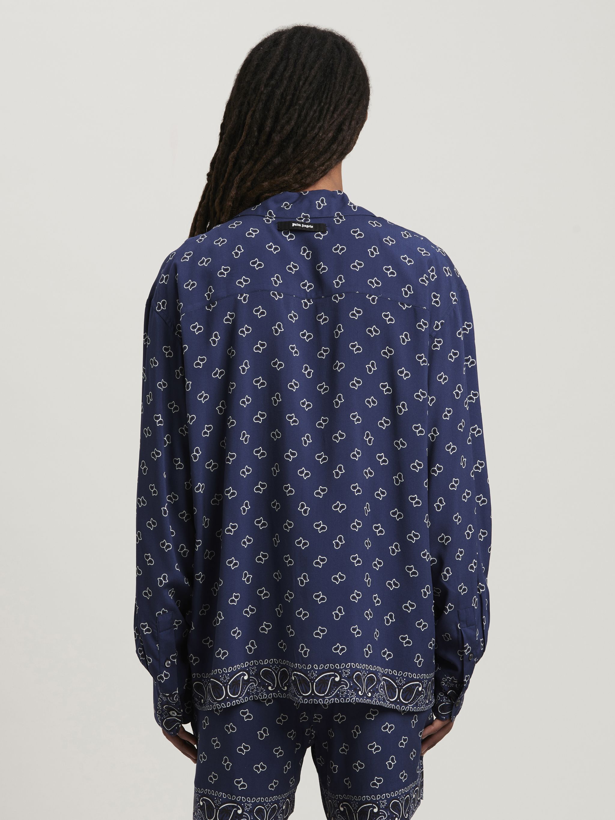 Palm Angels size L (50) Palm Angels Paisley Bowling Shirt Navy Size US L / EU 52-54 / 3 - 3 Thumbnail