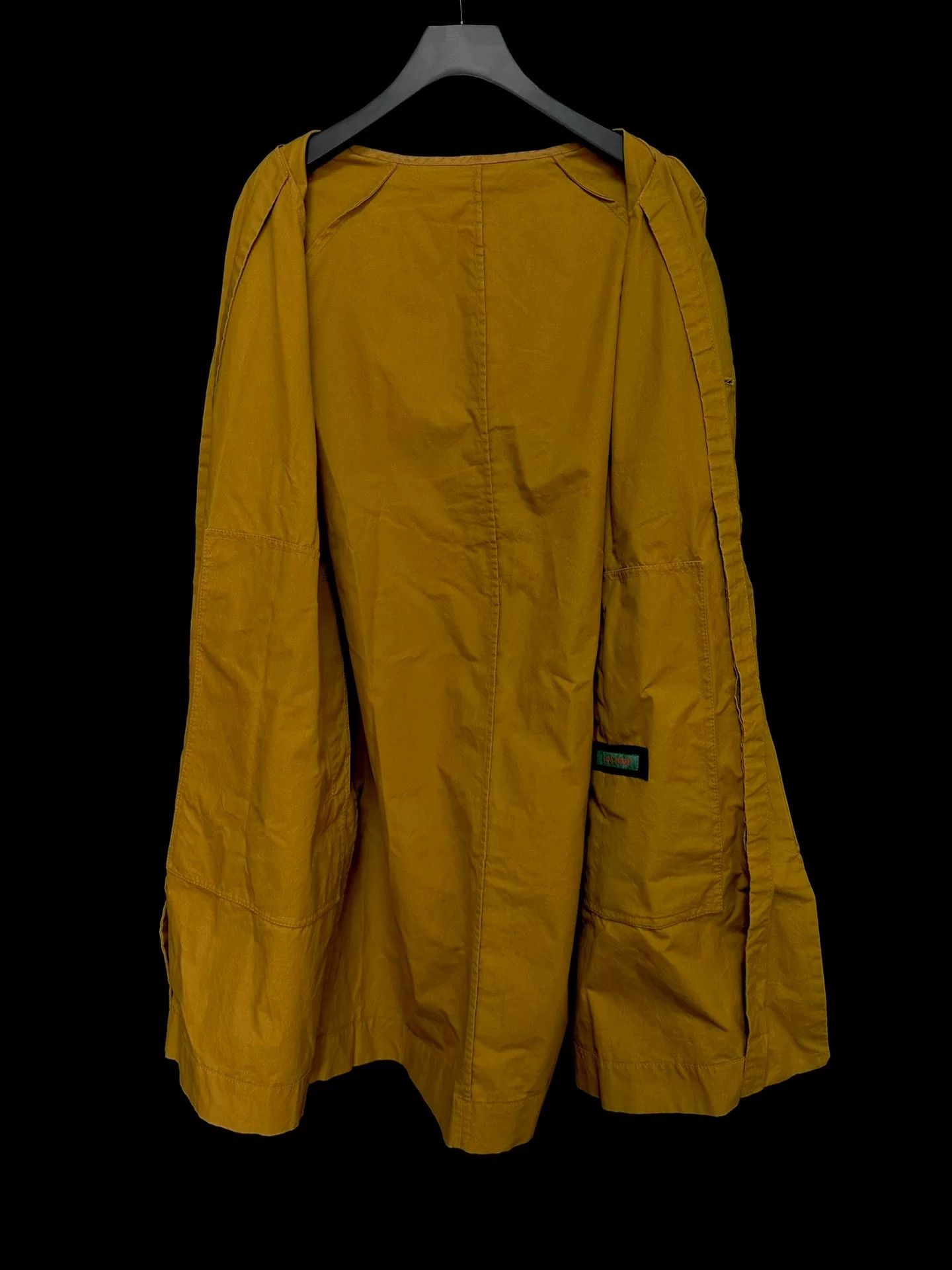Casey Casey Casey Casey Mustard Yellow Wax Cotton Hooded Coat Size US XL / EU 56 / 4 - 3 Thumbnail