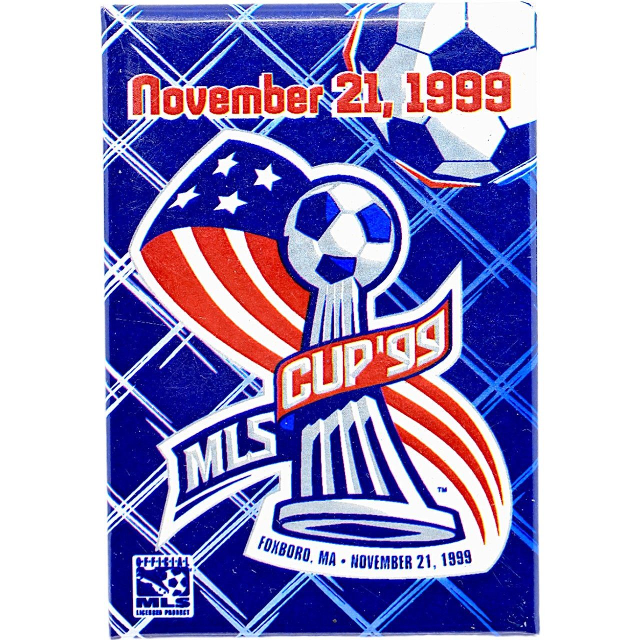 Other MLS Cup 1999 Vintage Blue Brooch Pin LA Galaxy vs DC United Size ONE SIZE - 1 Thumbnail