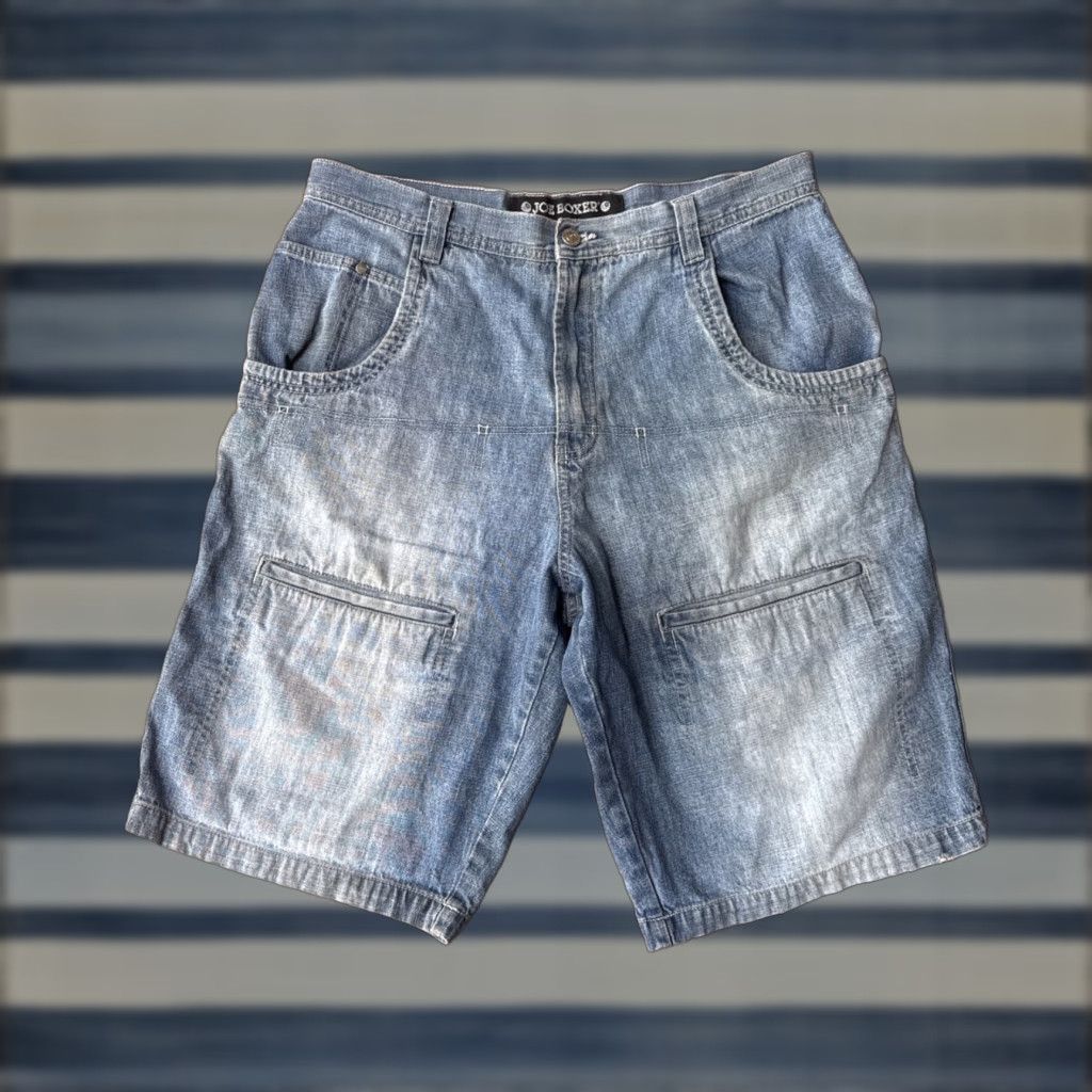 Joe Boxer VINTAGE Joe Boxer Baggy Jeans Shorts Jorts 8 Ball 36 Blue Men Vintage Style USA 90s Skater Size US 36 / EU 52 - 1 Thumbnail