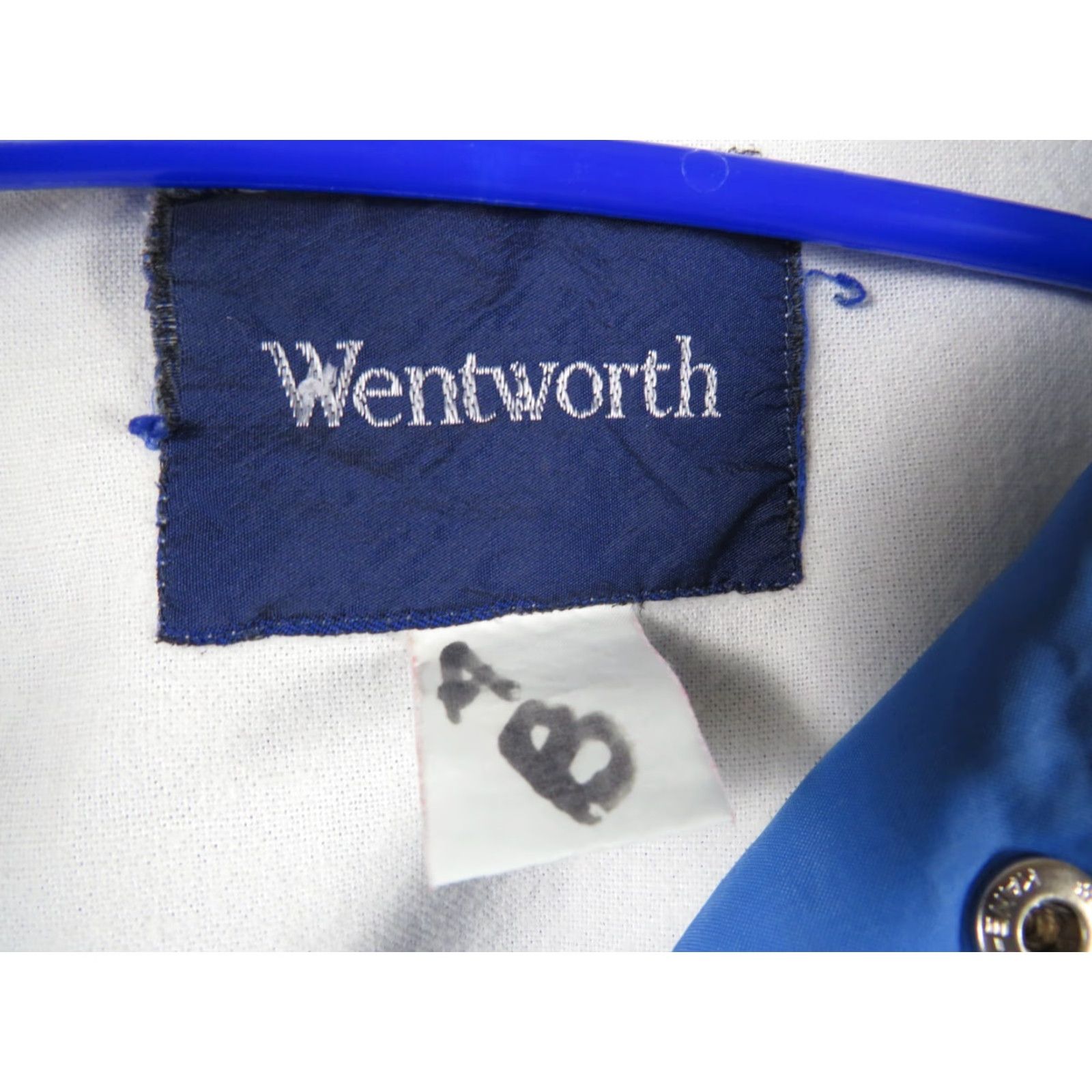 Vintage Wentworth Bomber Jacket Men Blue L Nyl on Lined Snap VTG Satin Logo Casual/Travel Size US L / EU 52-54 / 3 - 5 Thumbnail