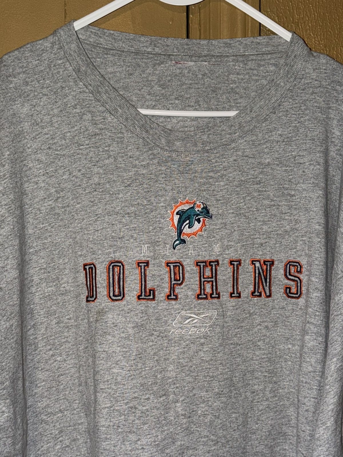 Reebok Reebok NFL Miami Dolphins Football Graphic T Shirt 4XL-5XL. Size US XXL / EU 58 / 5 - 12 Thumbnail