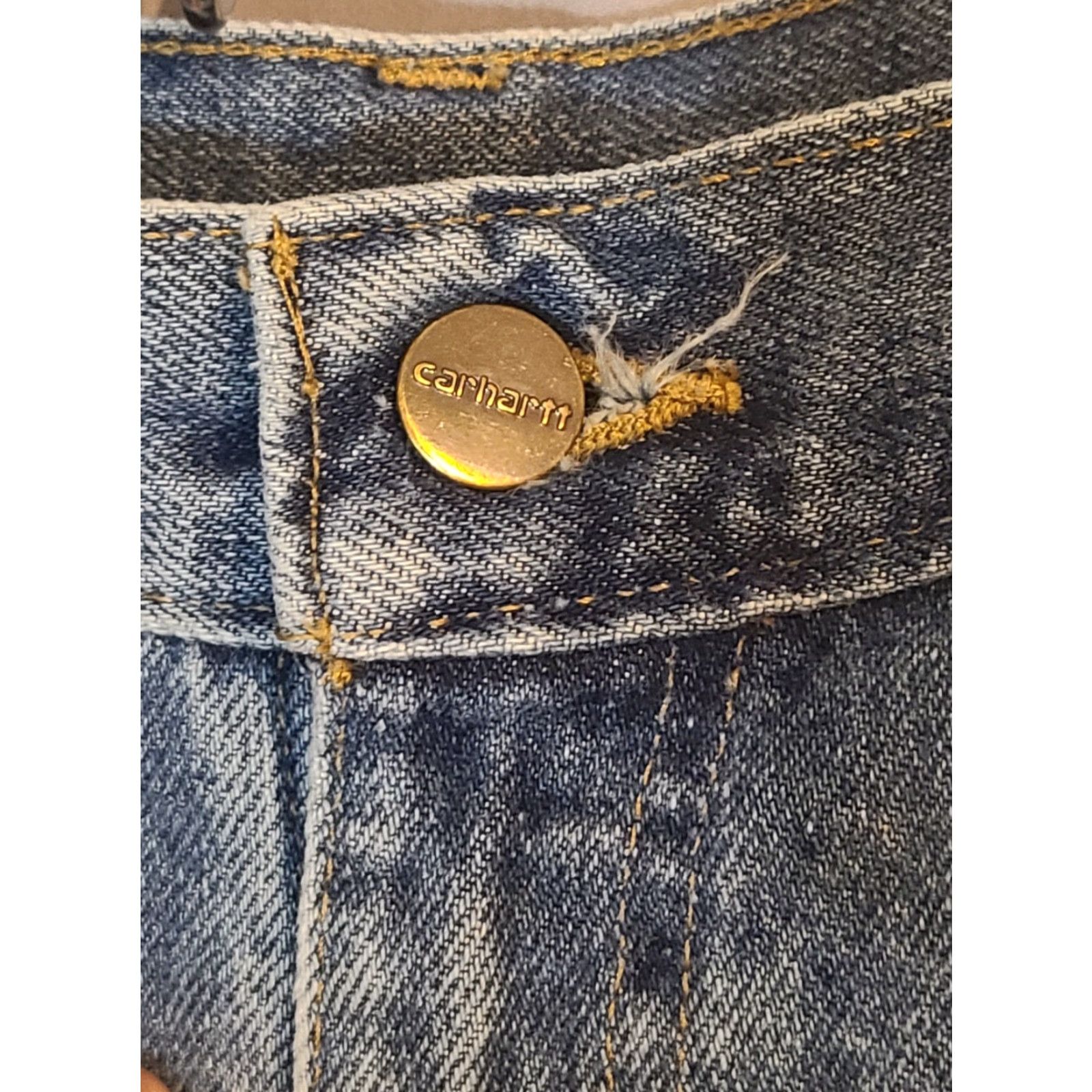 Carhartt Carhartt Jeans - Relaxed Fit Straight Leg 40x33 Light Wash Denim Men’s 5-Pocket Zipper Logo Size US 40 / EU 56 - 7 Thumbnail