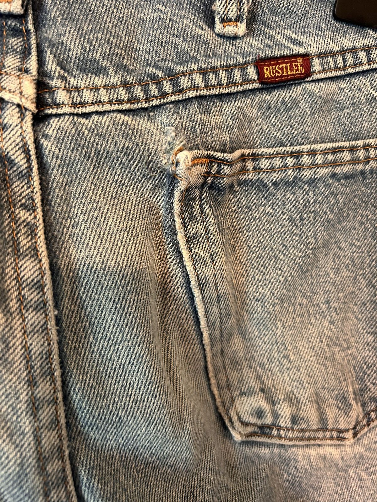 Rustler × Vintage Vintage Rustler Faded Jeans Size US 30 / EU 46 - 5 Thumbnail