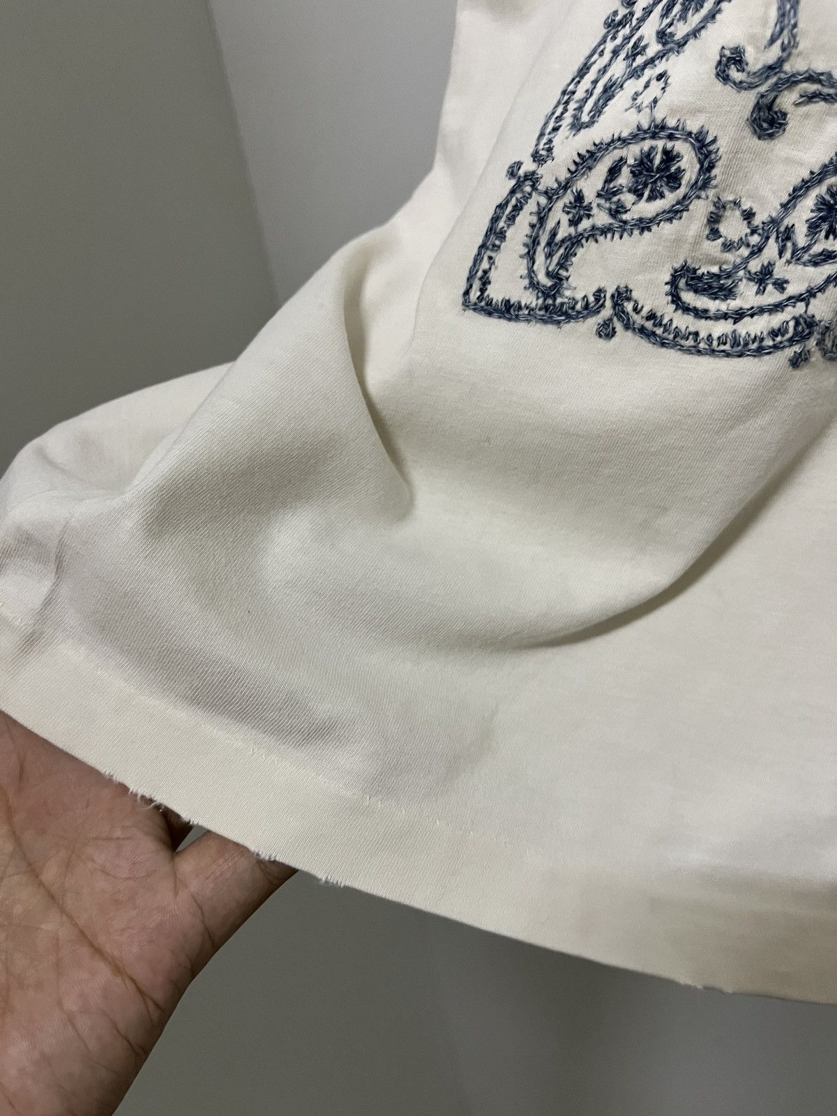 Remi Relief Special Process Indigo Embroidered Bandana Paisley Size M / US 6-8 / IT 42-44 - 7 Thumbnail