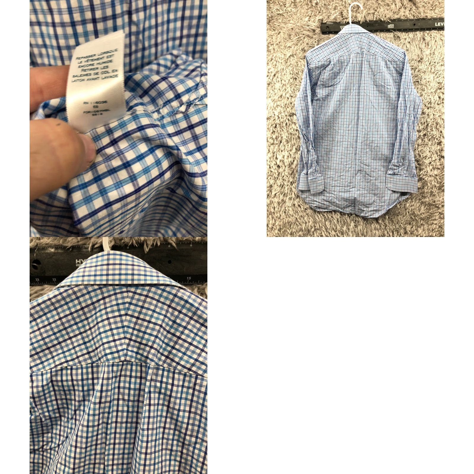 Charles Tyrwhitt Charles Tyrwhitt Shirt Size 15.5 Mens Long Sleeve Spread Collar Blue Classic Fit Size US L / EU 52-54 / 3 - 8 Thumbnail