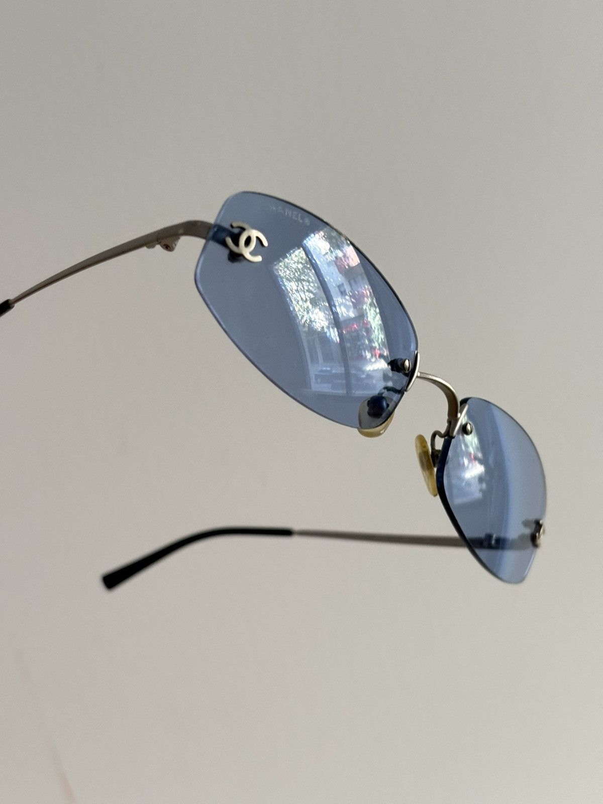 Chanel Chanel Sunglasses 🇺🇸 TAX FREE 4002 Rhinestone Rimles 4017 Size ONE SIZE - 2 Thumbnail