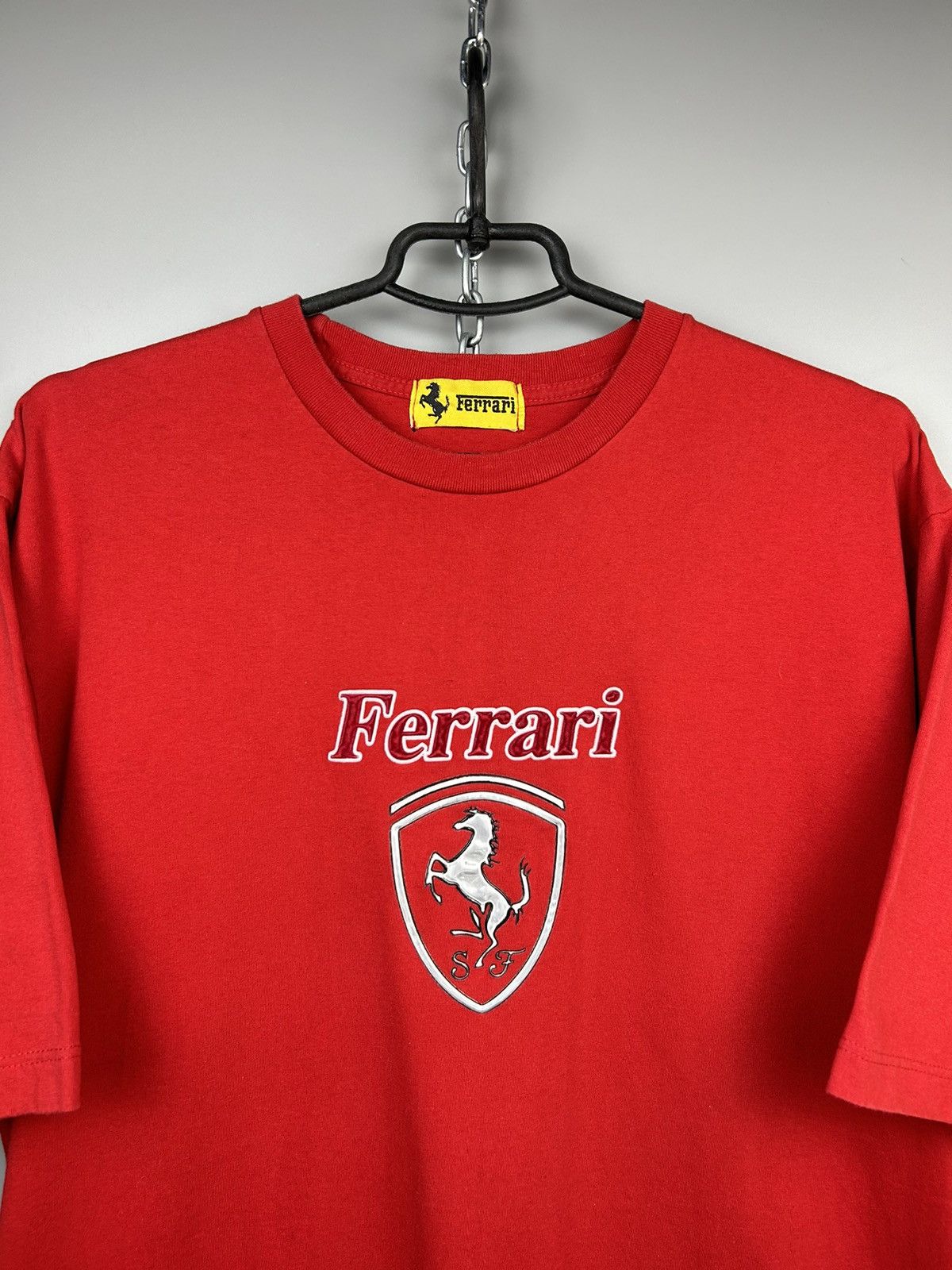 Vintage Vintage Ferrari Logo T shirt 90s Size US L / EU 52-54 / 3 - 2 Thumbnail