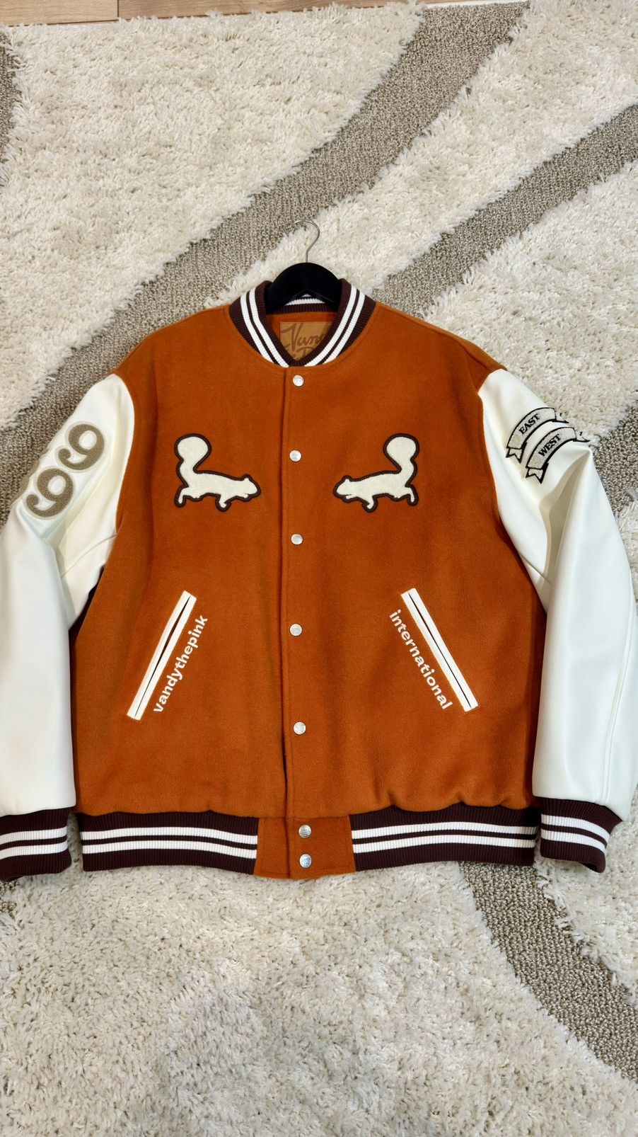 Vandy The Pink Bonsai Orange Varsity Jacket Size US XL / EU 56 / 4 - 2 Thumbnail