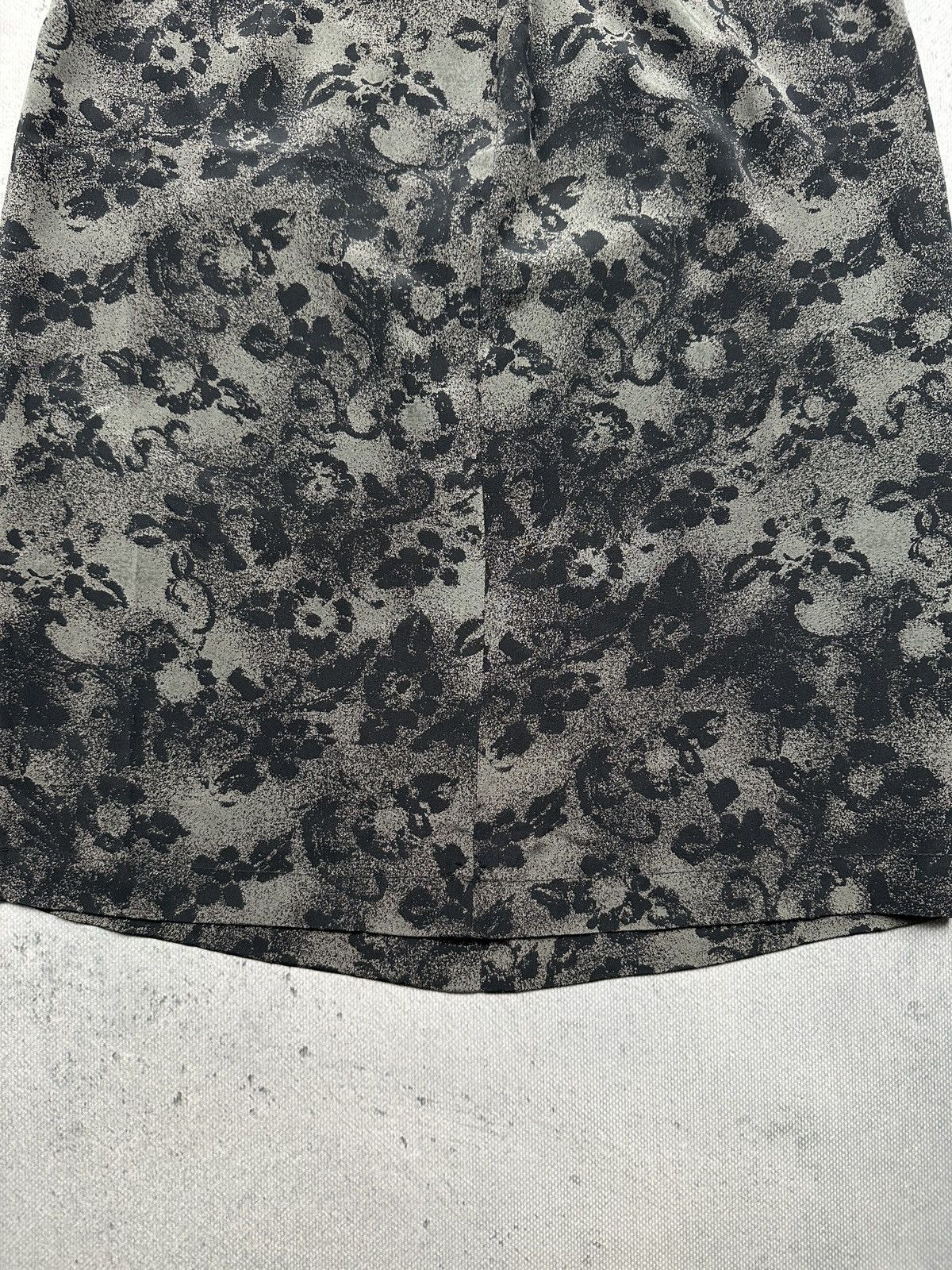 Vintage Mariella Burani Silk Pencil Skirt Abstract Floral Jacquard Size 32" / US 10 / IT 46 - 4 Thumbnail