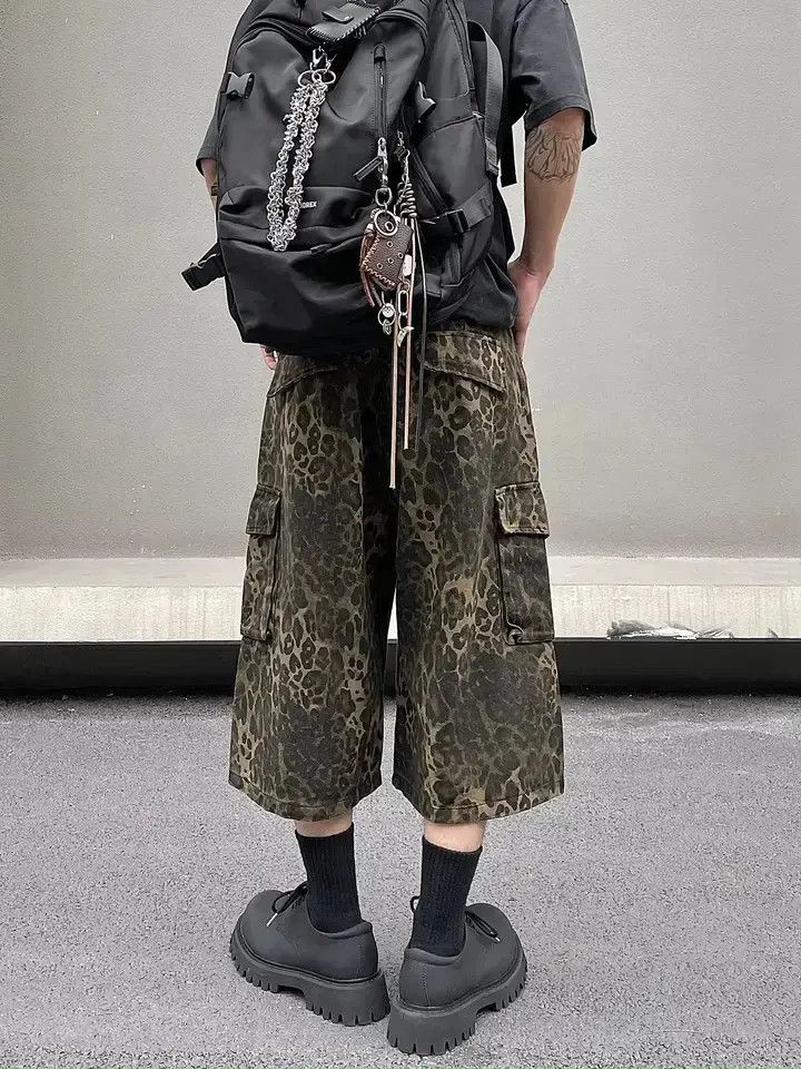 Designer × Japanese Brand Baggy Leopard Print baggy Jorts Size US 34 / EU 50 - 4 Thumbnail