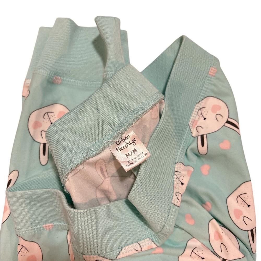 Designer Mint Green Pajama Pants with Bunny Print Size ONE SIZE - 6 Thumbnail
