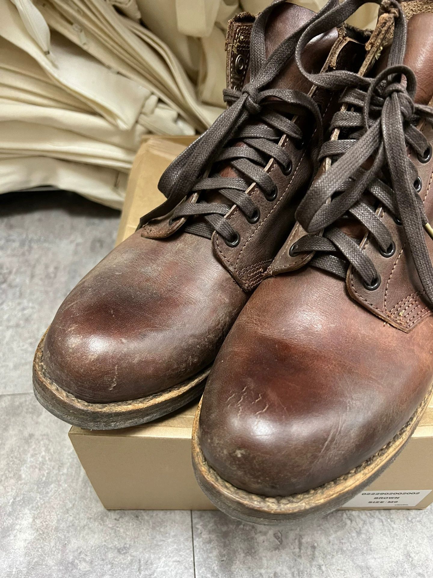 Visvim Brown Leather Lace-Up Boots Size 9 Size US 9 / EU 42 - 1 Thumbnail