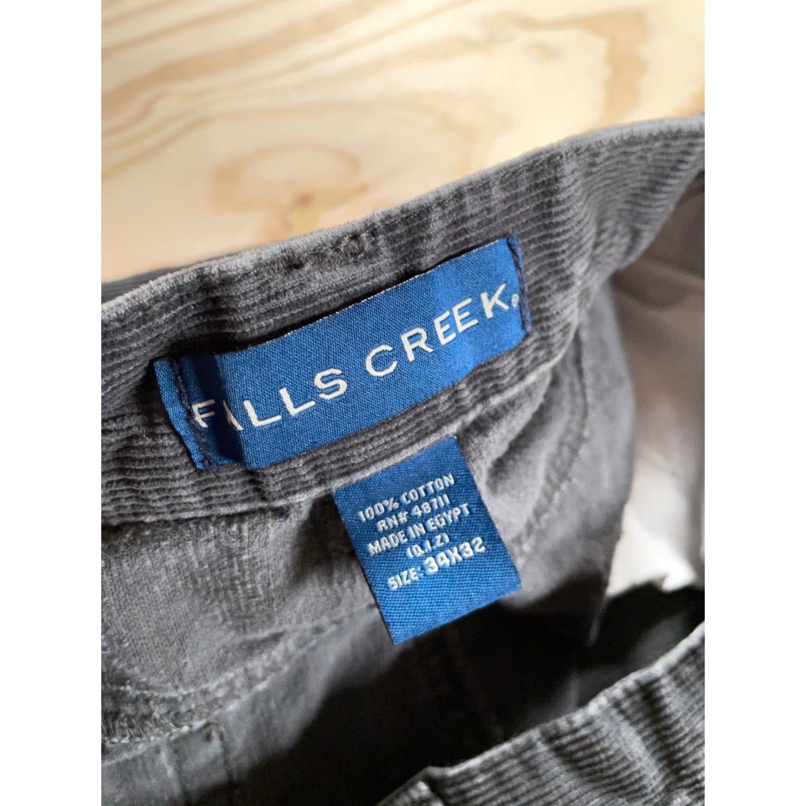 Vintage VINTAGE Falls Creek Men's Straight Leg Corduroy Pants 34x30.5 Dark Gray Y2K Retro Punk Skater Size US 33 - 3 Thumbnail