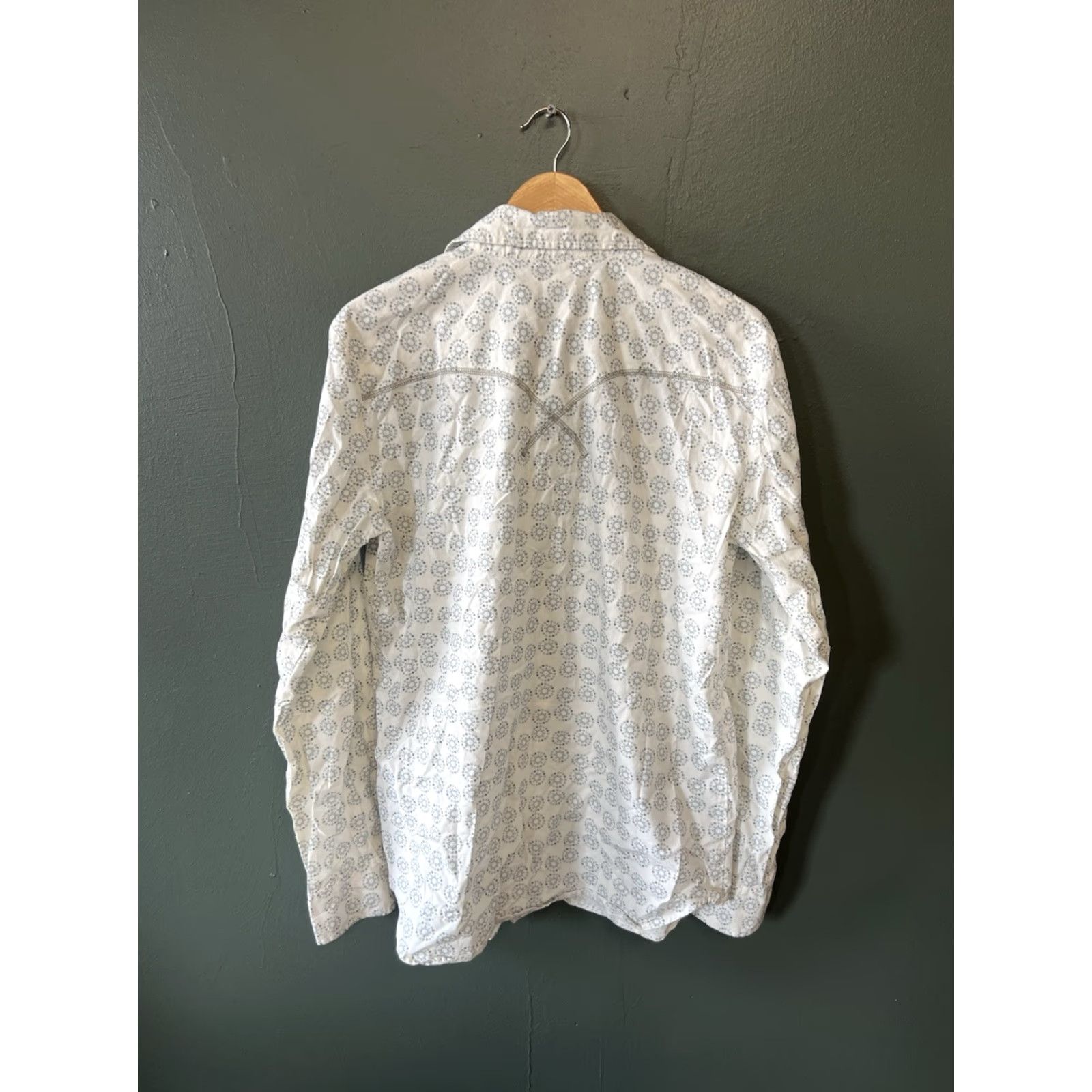 Fossil Fossil Mens White Long Sleeve Button-Up Dress Shirt L Large Size White Shirt Mens Size 42R - 2 Thumbnail