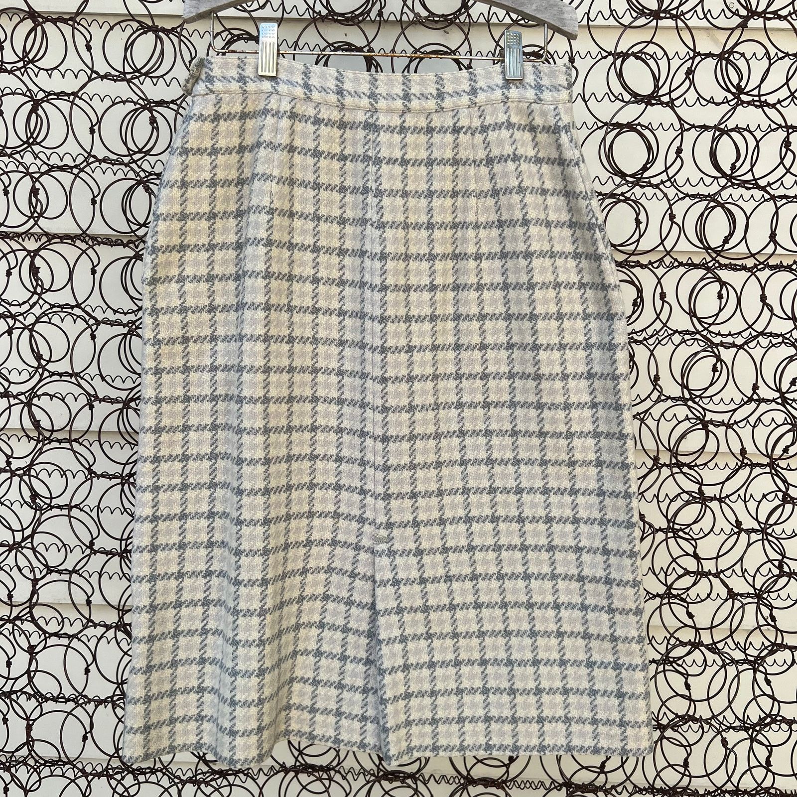 Pendleton 50s 60s Pendleton Woolen Mills houndstooth plaid check skirt Size 26" / US 2 / IT 38 - 3 Thumbnail