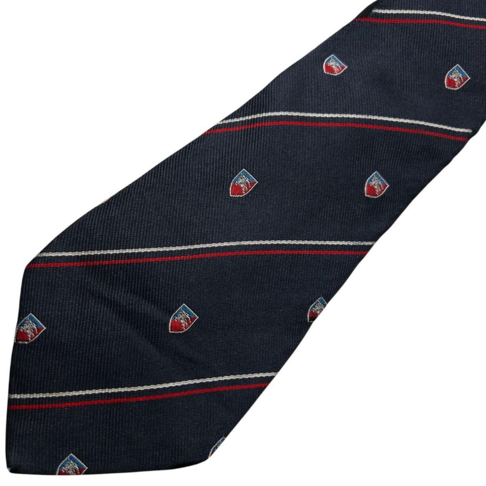 Burberry Vintage 90s Burberry Striped Monogram Silk Tie Size ONE SIZE - 5 Thumbnail