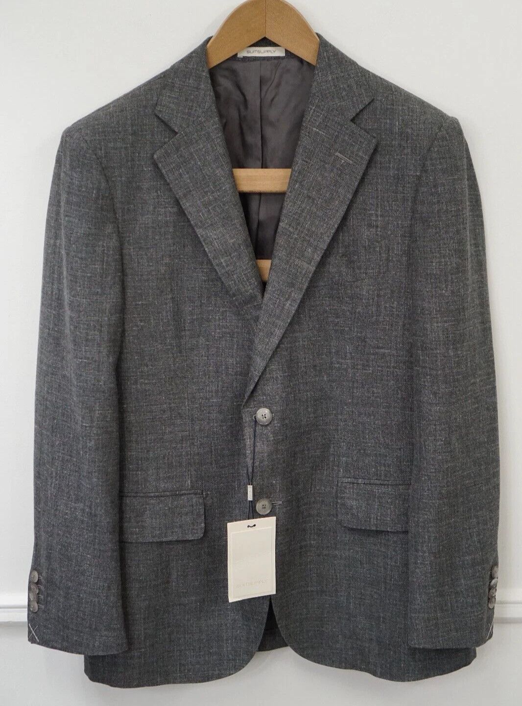Suitsupply Men Suitsupply Blazer Lazio HL Grey Wool Silk Linen UK/US38 Size 38R - 1 Thumbnail