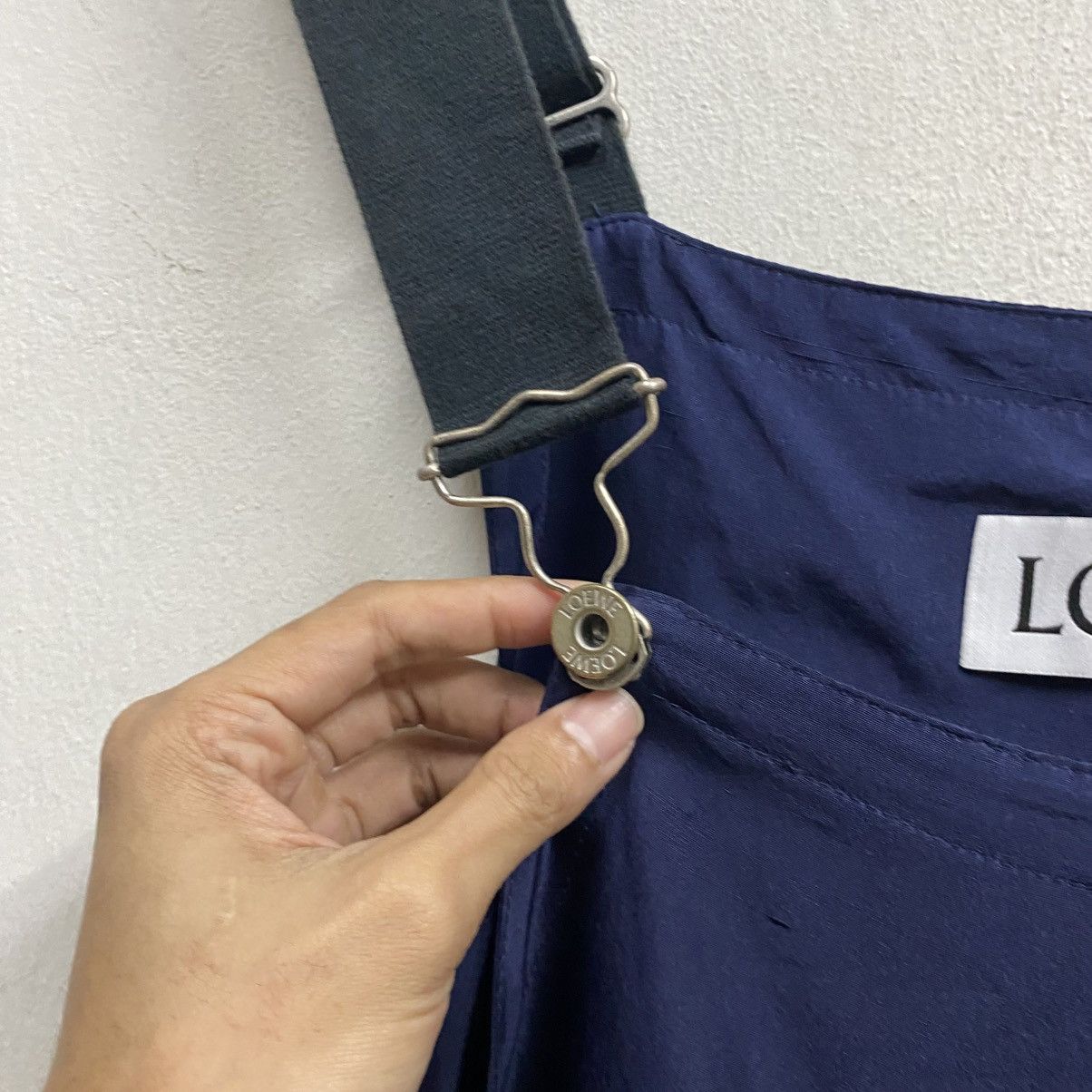 Loewe Loewe Navy Blue Silk Cargo Overalls Jumpsuit Size US 43 - 12 Thumbnail