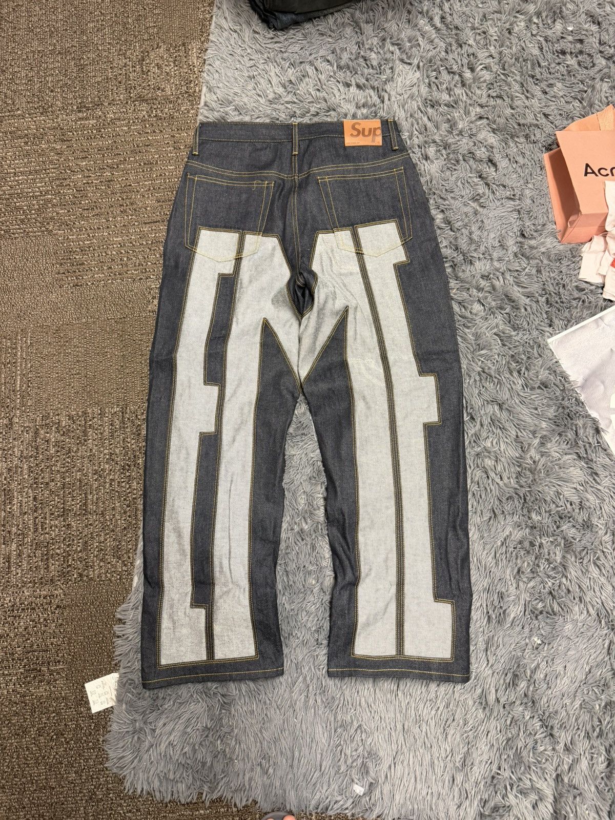 Supreme Supreme Rigid Indigo Inset Spellout Baggy Jean (Size 30) Size US 30 / EU 46 - 2 Thumbnail