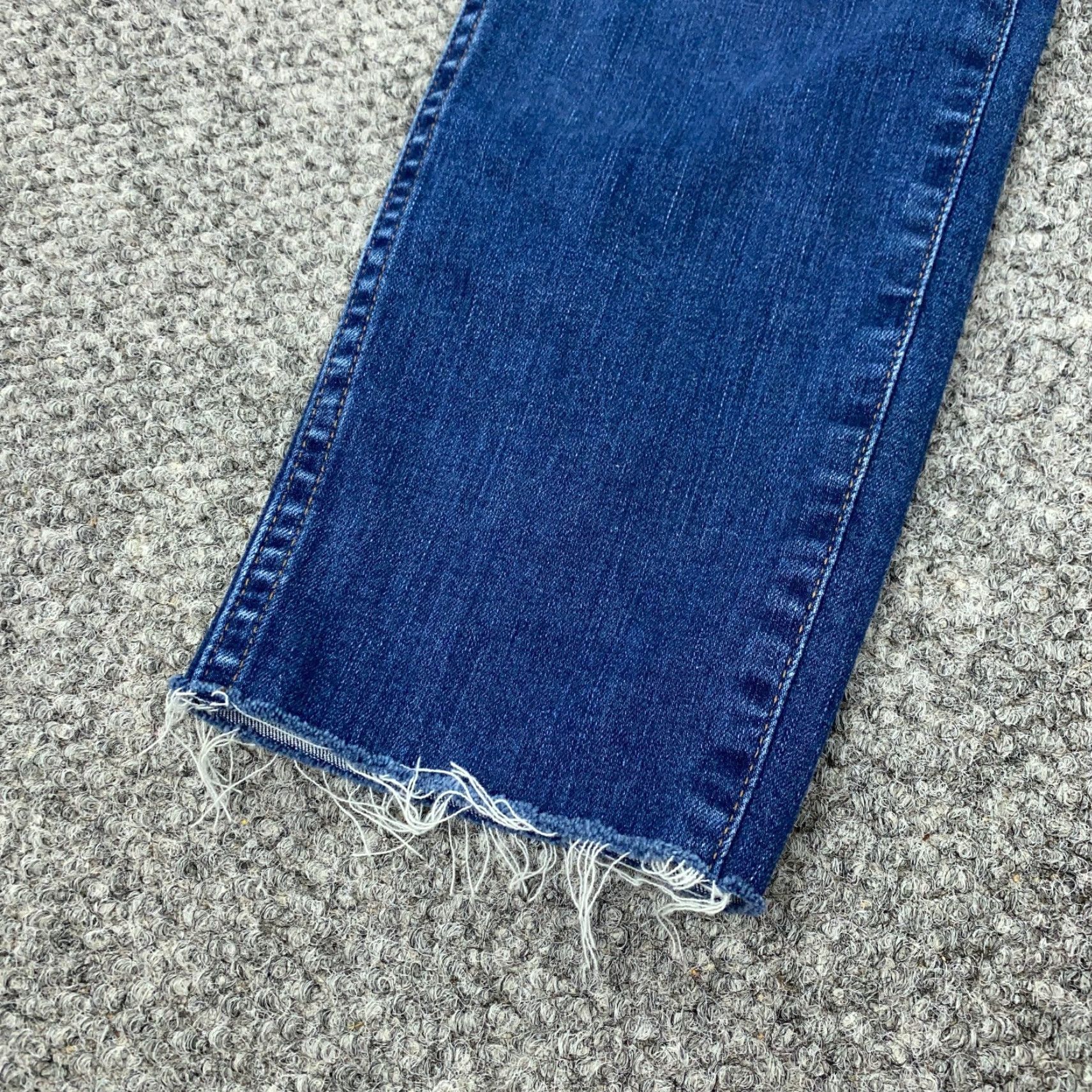 Madewell Madewell Capri Jeans Womens Size 28 Blue High Rise Skinny Button Fly Raw Hem Size 28" / US 6 / IT 42 - 7 Thumbnail