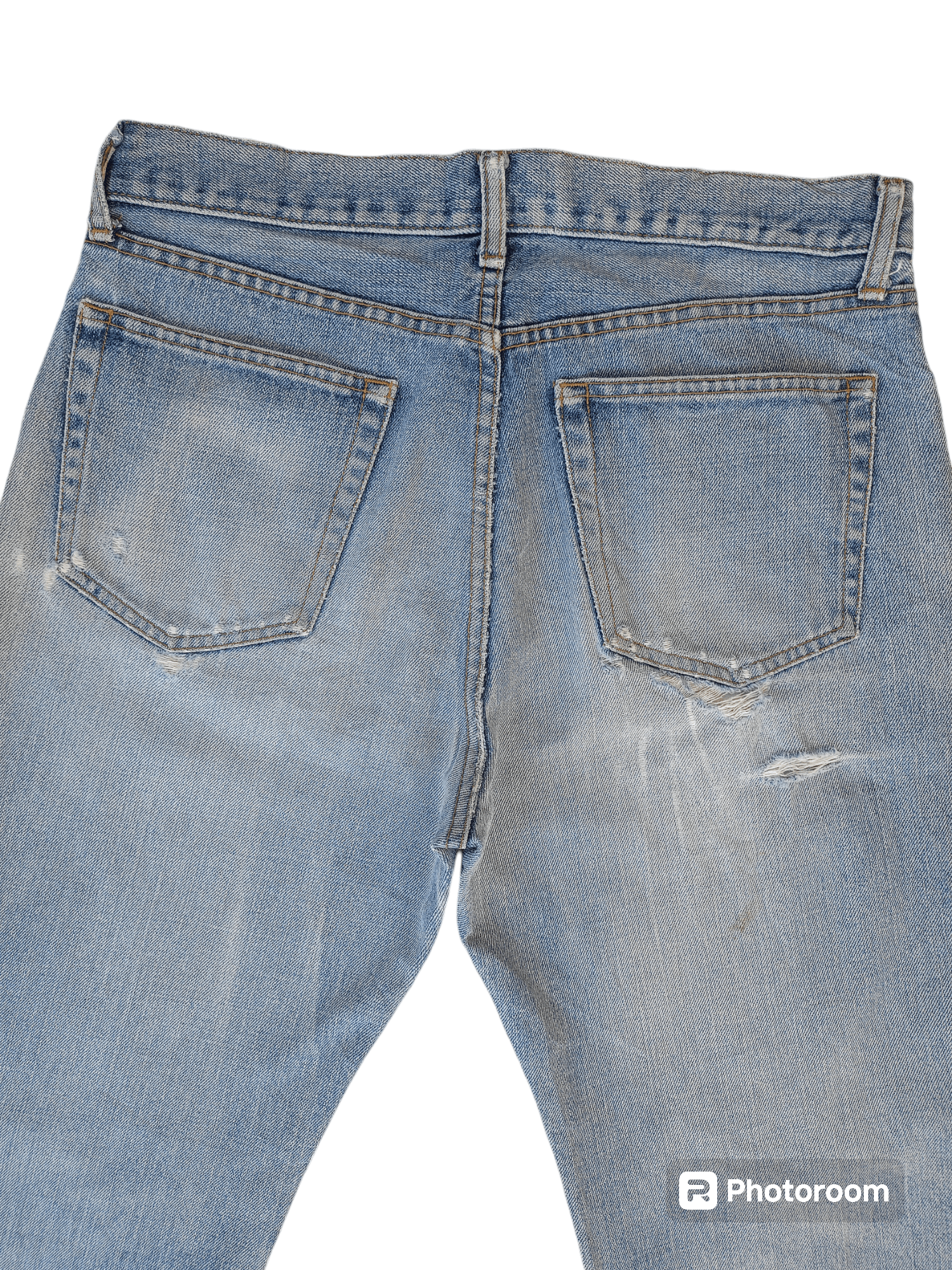 UNIQLO Distressed, Cropped Wide Leg Streetwear Denim