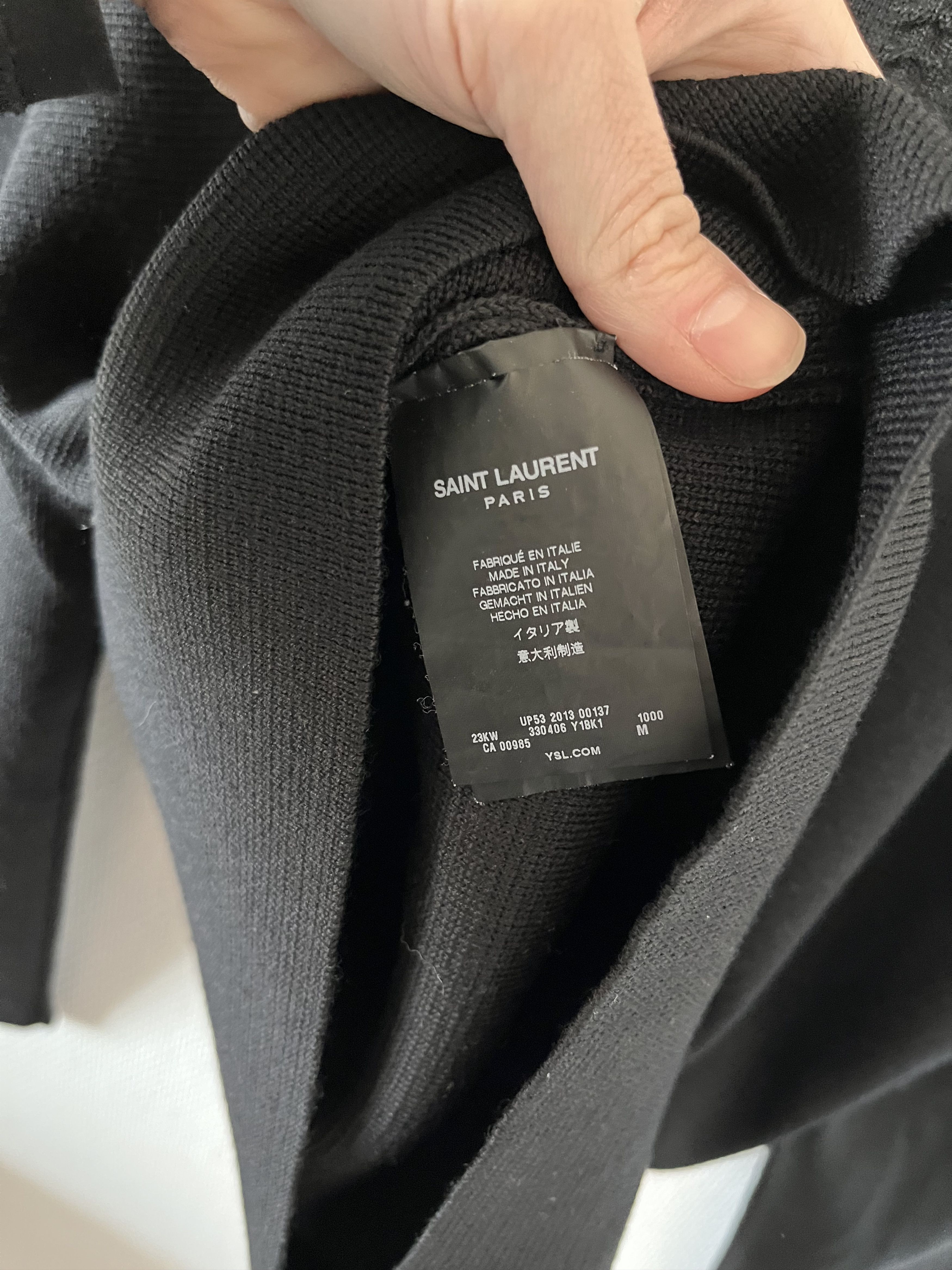 Saint Laurent Paris Saint Laurent Hedi Slimane Zip Shoulder Sweater Size US M / EU 48-50 / 2 - 6 Thumbnail
