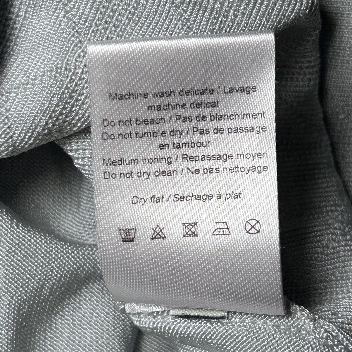 Lemaire Lemaire Viscose Jacquard Knit Long Sleeve Polo Gray S Size US S / EU 44-46 / 1 - 11 Thumbnail