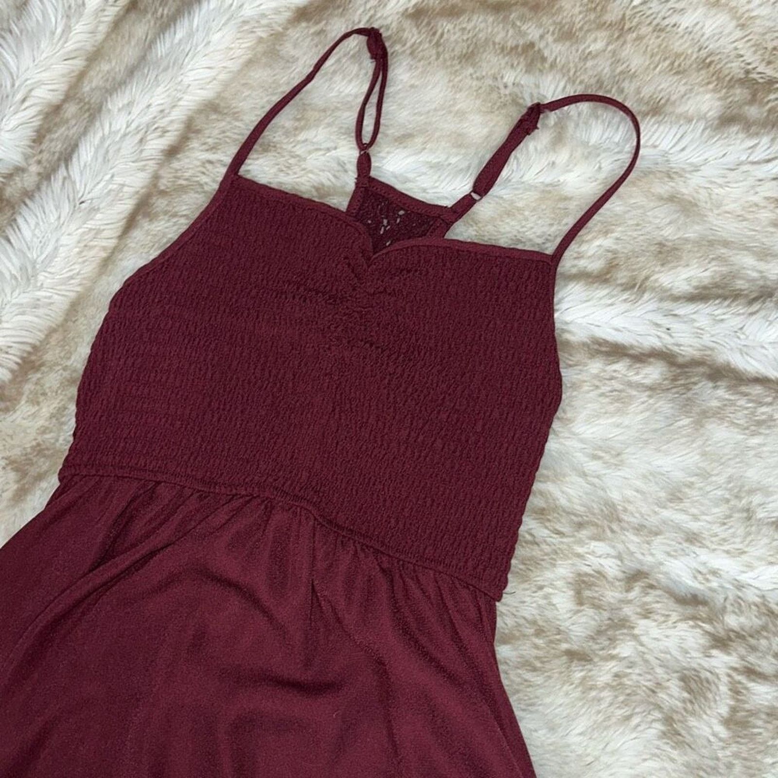 Other About a Girl Red Smocked Top Sleeveless Mini Dress | Sz M Size M / US 6-8 / IT 42-44 - 4 Thumbnail