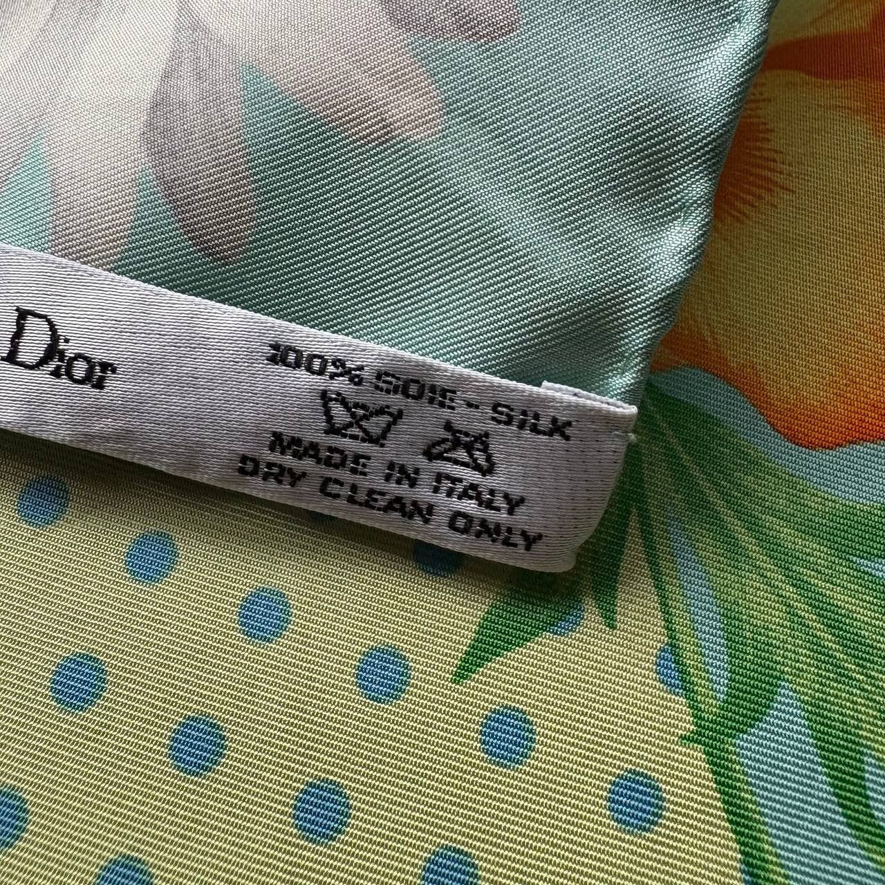 Christian Dior Monsieur Vintage Christian Dior Floral Print Silk Scarf Size ONE SIZE - 9 Thumbnail