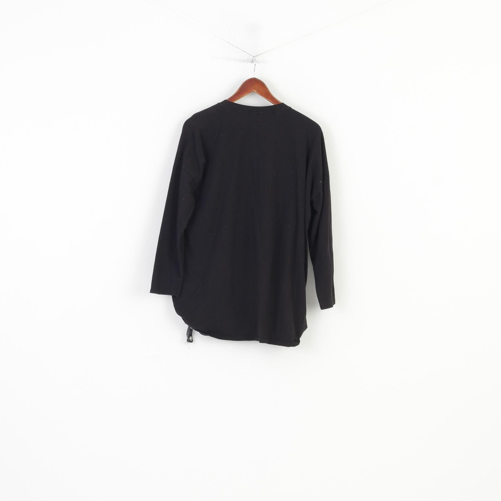 Other Vintage Women L Shirt Long Sleeve Crew Neck Black 10701 Size L / US 10 / IT 46 - 6 Thumbnail